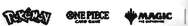 Pokémon, One Piece Card Game, Magic The Gathering partner logos